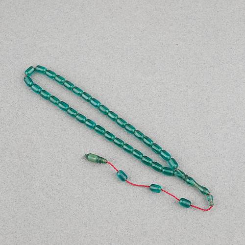 S�kma Kehribar Kaps�l Kesim Sistemli Bilek Boy 5x8mm Tesbih Ye�il