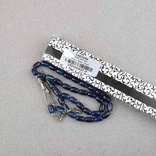 S�kma Kehribar Kaps�l Kesim Alpaka P�sk�ll� 7x11mm Tesbih