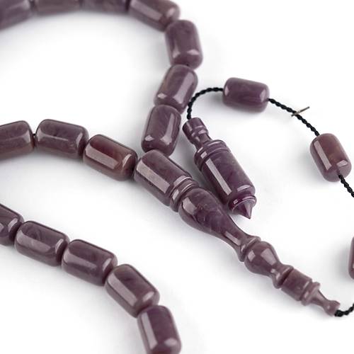 Katalin Usta ��i �mzal� Kaps�l Kesim 7x11mm Tesbih - A��k Bordo