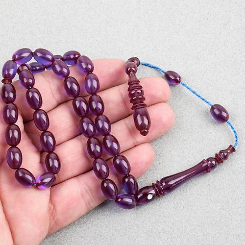 Ate� Kehribar Eski Oyun Zar Obje Patinli Beyzi Kesim 7.5x11mm Tesbih