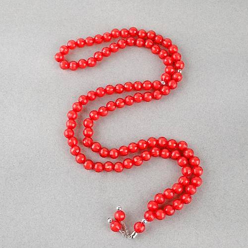 Monomer 99luk K�re Kesim 9mm Namaz Tesbihi K�rm�z�