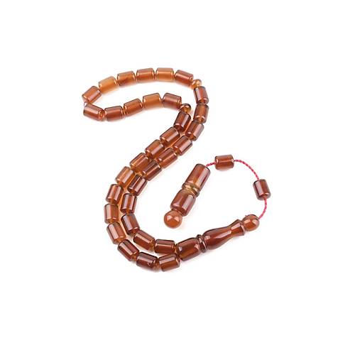 Sumatra Kaya Damla Kehribar Kapsl Kesim 9x13mm Tesbih
