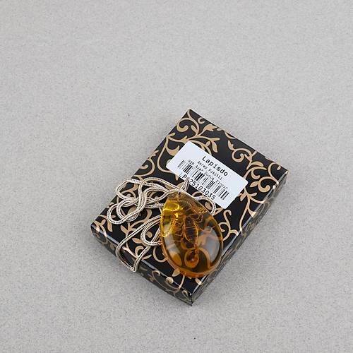 Akrep Fosilli G�m�� Zincirli Kolye