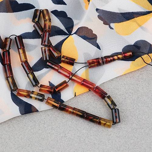 S�kma Kehribar Kesme Kesim 6x10mm Tesbih P�sk�ls�z