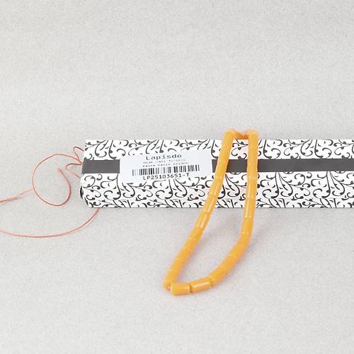 U�ak Cam� Kesme Kesim 6x10mm Tesbih P�sk�ls�z Turuncu