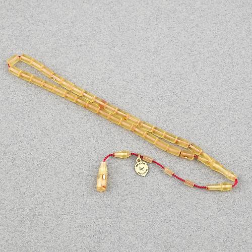 Ate� Kehribar Eski Alman Oyun Zar Obje Patinli Usta ��i �mzal� Parmak Boy Kesme Kesim 3.5x6mm Tesbih