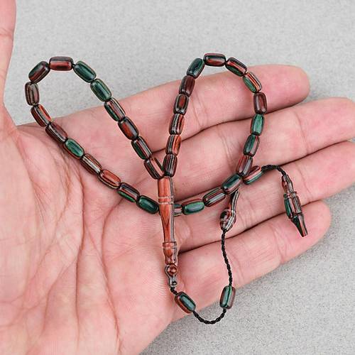 Kafur A�ac� Bilekboy Kaps�l Kesim 4.5x7.5mm Tesbih Ye�il Kahverengi