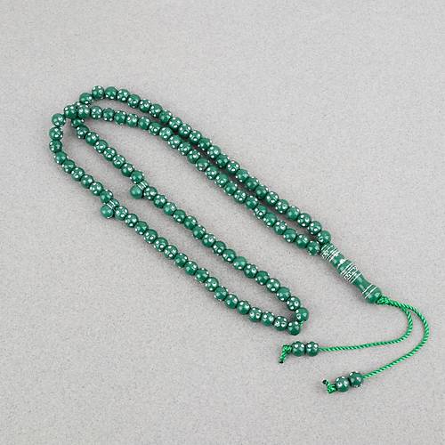 Hac Umre Hediyelik Ta�l� 99luk 7mm Tesbih - Ye�il