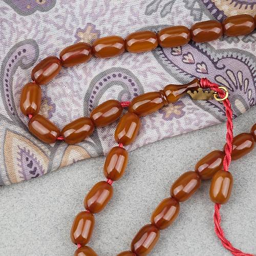 Omari S�kma Kehribar Kaps�l Kesim Oturtma �mameli Sistemli 7x12mm Tesbih