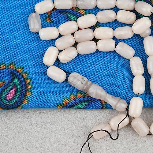 S�kma Kehribar Kaps�l Kesim 7x11mm Tesbih P�sk�ls�z Ta� Rengi