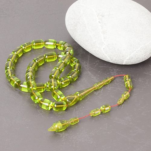 Katalin �ubuk Kaps�l Kesim 8x15.5mm Tesbih -Ye�il-�brahim Atasever Usta ��i