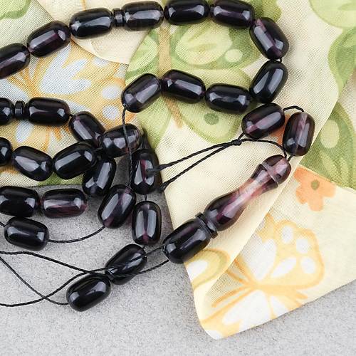 S�kma Kehribar Kaps�l Kesim 7x11mm Tesbih P�sk�ls�z