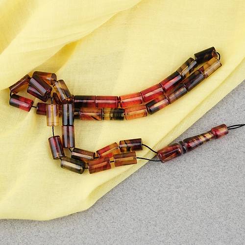 S�kma Kehribar Kesme Kesim 6x10mm Tesbih P�sk�ls�z