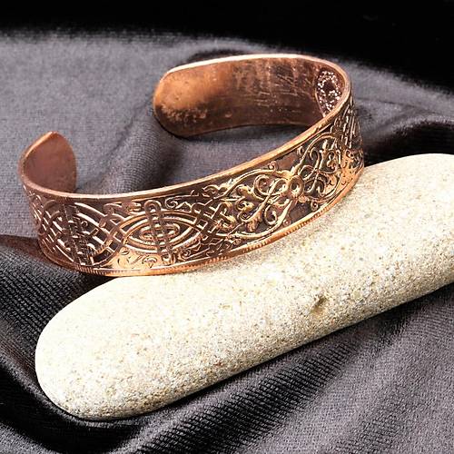 Saf Bak�r Bileklik I�i Grav�r Koruma Dual� Kad�n Erkek