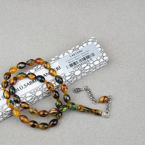 Arizona Katalin Alpaka P�sk�l Beyzi Kesim 8x12mm Tesbih- Sedefli