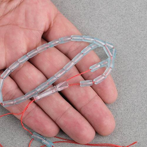 U�ak Cam� Kesme Kesim 4x8mm Tesbih -Mavi