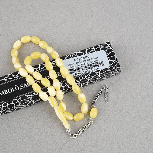 Beyrut Damla Alpaka P�sk�l Yumurta Kesim 7x11mm Tesbih