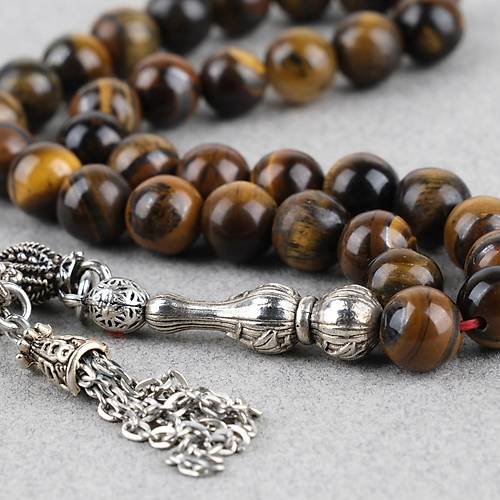 Kaplang�z� Alpaka p�sk�ll� K�re Kesim 8.5mm Tesbih ve Bileklik Seti