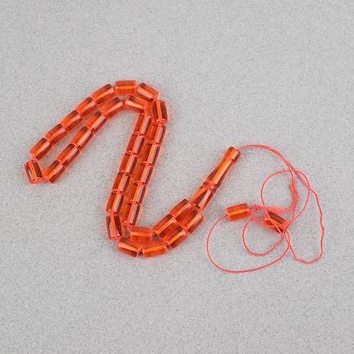 U�ak Cam� Kesme Kesim 7x10.5mm Tesbih -�effaf Turuncu