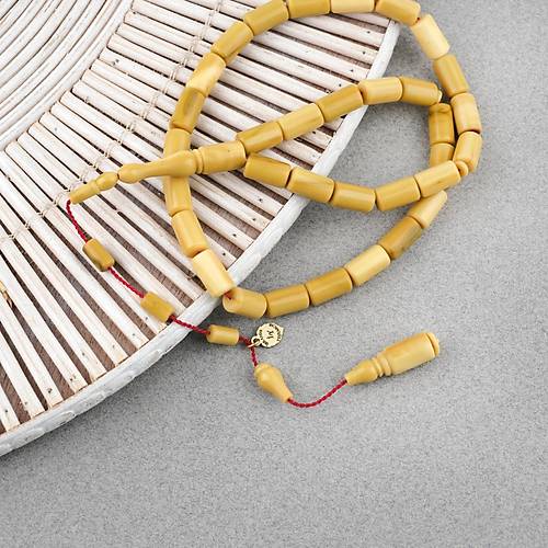 Kadim Katalin Eski Obje Usta ��i �mzal� Yumu�ak Kesme Kesim 6.5x11mm Tesbih