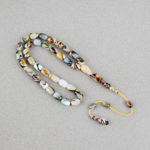Arizona Katalin Sistemli Kaps�l Kesim 8x12mm Tesbih -Sar� Beyaz