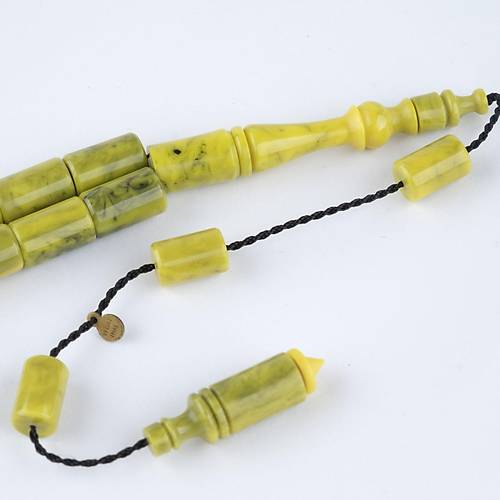 Katalin Usta i mzal Kesme Kesim 7x11mm Tesbih - Fstk Yeil