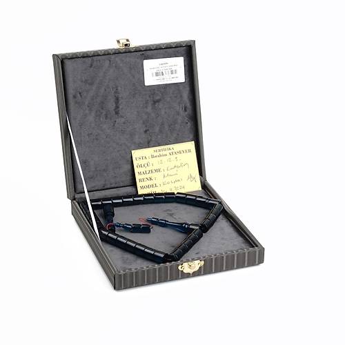 Katalin Usta i mzal Kesme Kesim 12x12.5mm Tesbih -Mavi