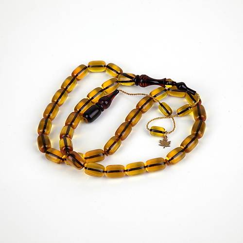 Ate� Kehribar �mzal� F�r�nl� �mame Kaps�l Kesim 8x12.5mm Tesbih