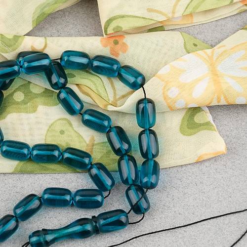 Ate� Kehribar Kaps�l Kesim 7x11mm Tesbih P�sk�ls�z Z�mr�t Ye�ili