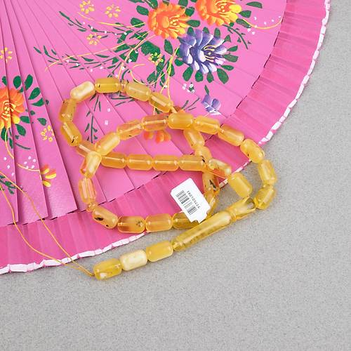 Kaya Damla Kehribar -Balt�k Kaps�l Kesim 8.5x14mm Tesbih