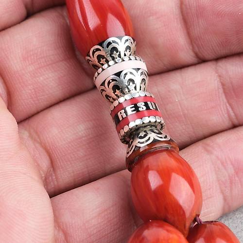 Skma Kehribar zel Gm Nak leme mame 925Ayar Gm Pskl Beyzi Kesim 14x17mm Tesbih