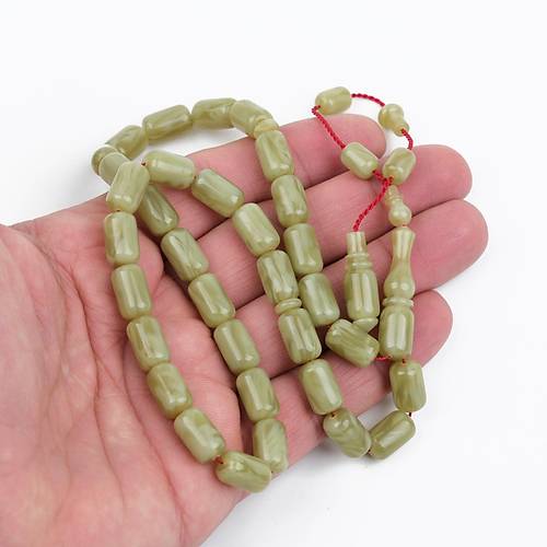 Galalit Kapsl Kesim 7.5x12mm Tesbih -Yeil