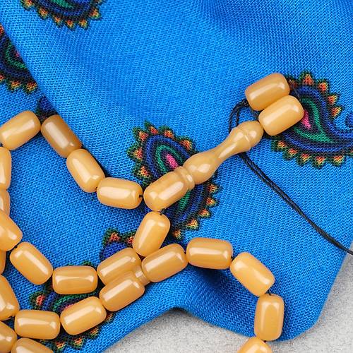 S�kma Kehribar Kaps�l Kesim 7x11mm Tesbih P�sk�ls�z- A��k Kahverengi