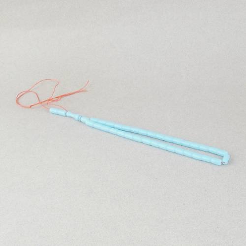U�ak Cam� Kesme Kesim 6x10mm Tesbih P�sk�ls�z Turkuaz