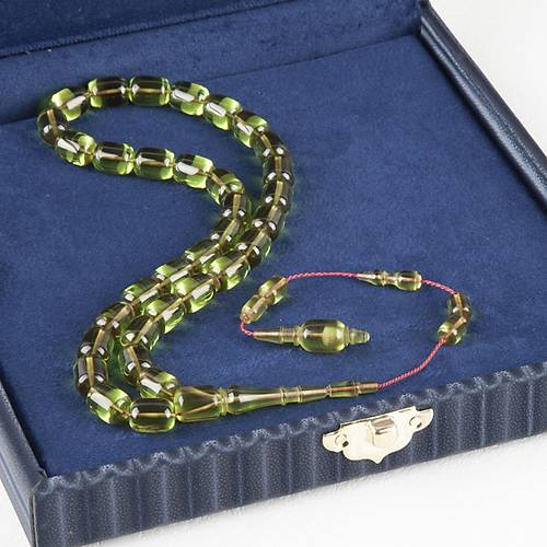 Katalin �ubuk Kaps�l Kesim 8x15.5mm Tesbih -Ye�il-�brahim Atasever Usta ��i