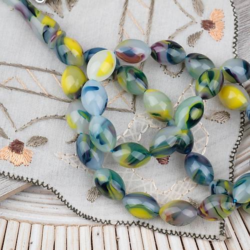 Arizona Katalin Alpaka P�sk�l Beyzi Kesim 8x12mm Tesbih- Ye�il