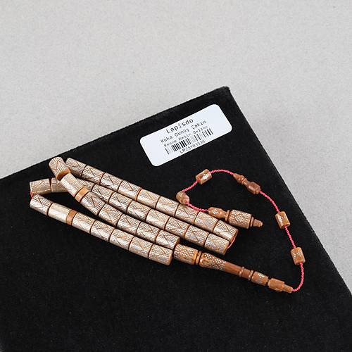 Kuka 925Ayar G�m�� �ak�ml� Kesme Kesim  8x11mm Tesbih