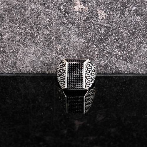 Mikro Zirkon 925 Ayar Gm Erkek Yzk