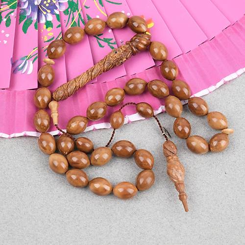 Kuka Usta ��i �mzal� �zel El ��i Oyma �mame ve Hitame Beyzi Kesim 9.5x13mm Tesbih