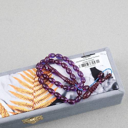 Ate� Kehribar Eski Oyun Zar Obje Patinli Beyzi Kesim 7.5x11mm Tesbih