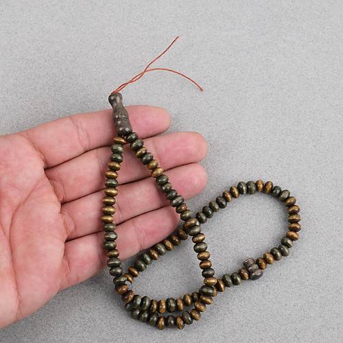 �im�ir A�ac� Renkli Vernikli 99luk Tekerlek Kesim 6x4mm Tesbih