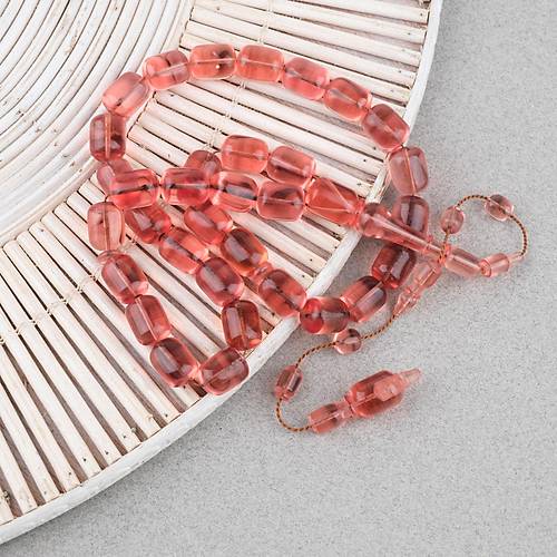 Alman Katalin Usta ��i Kaps�l Kesim 9x11.5mm Tesbih -�effaf G�l Kurusu