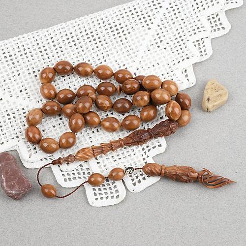 Kuka Usta ��i �mzal� �zel El ��i Oyma �mame ve Hitame Beyzi Kesim 11x15mm Tesbih