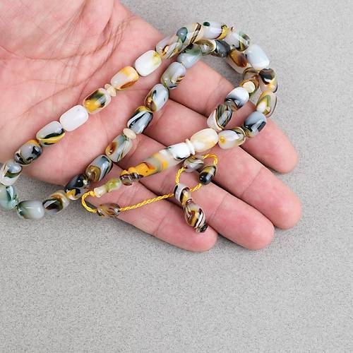 Arizona Katalin Sistemli Kaps�l Kesim 8x12mm Tesbih -Sar� Beyaz