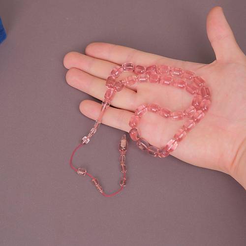 �brahim Atasever Usta ��i �mzal� Alman Katalin Kaps�l Kesim 9x12mm Tesbih - G�l Kurusu