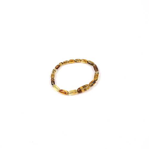 Dominik Mavi Kaya Fosil Amber Bileklik 4.8gr
