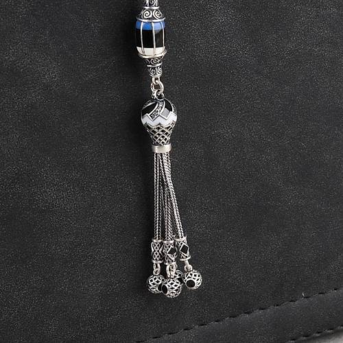 Erzurum Oltu Katalin leme 925Ayar Gm Pskl, lemeli Nakka mame F Kesim 8.5x11mm Tesbih