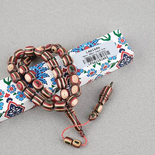 Kafur A�ac� Kaps�l Kesim 11x12mm Tesbih - Ye�il Krem