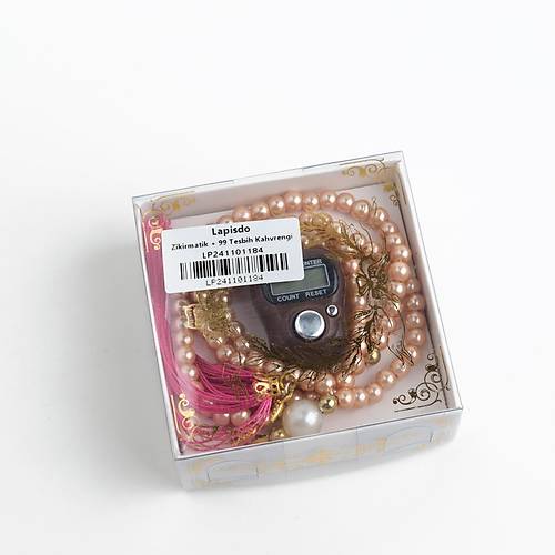 Zikirmatik Elektronik Tesbih ve 99luk Namaz Tesbih Seti - Kahverengi