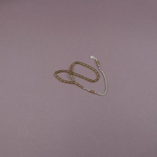 S�kma Kehribar Bilek Boy Kesme Kesim 4x7mm Sallama Tesbih A��k Ye�il